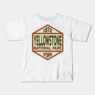 Yellowstone National Park Wyoming badge Kids T-Shirt